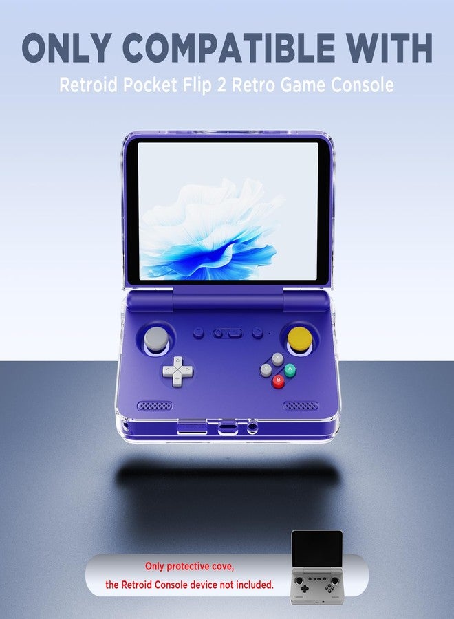 جراب حماية لجهاز ألعاب Retroid Pocket Flip 2، غطاء TPU شفاف متوافق مع Retroid Pocket Flip 2، غطاء مقاوم للصدمات والسقوط لجهاز الألعاب (شفاف) - Image 2